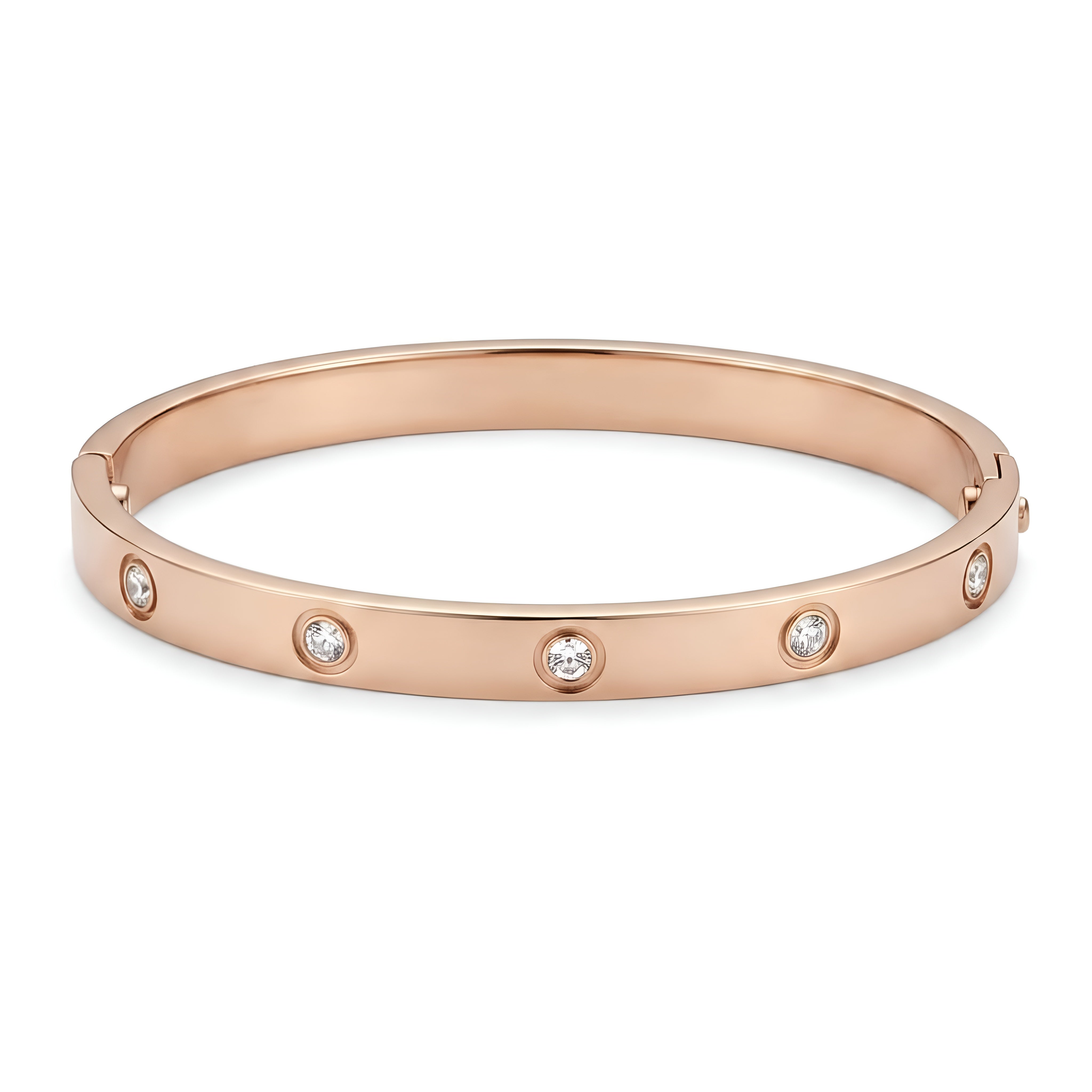 cartier rose gold plated band