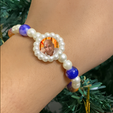 Spiritual Beaded Kada with Butterfly Charm & Guru Ji Photo