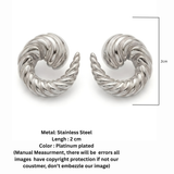 Spiral earrings silver plated _D275
