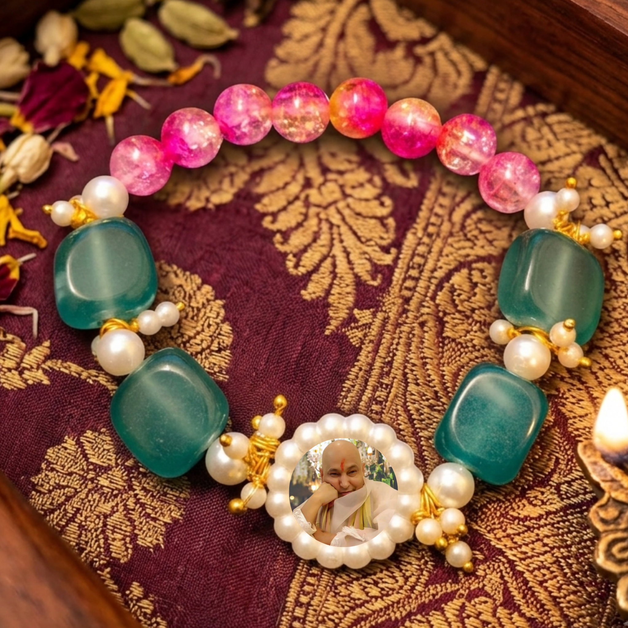 Guruji Blessing Spiritual Beaded Bracelet
