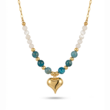 Boho Heart drop pendant