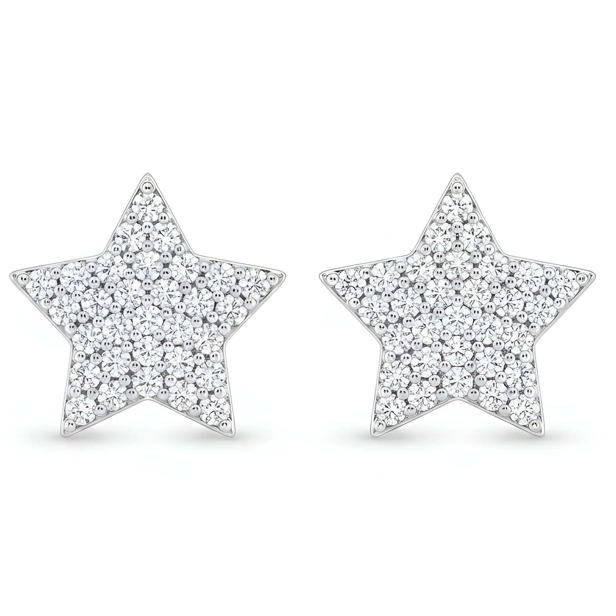 STAR SHAPPED ZIRCON STUDDED EARINGS