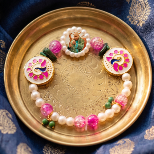Pearl & Meenakari Guruji Bracelet