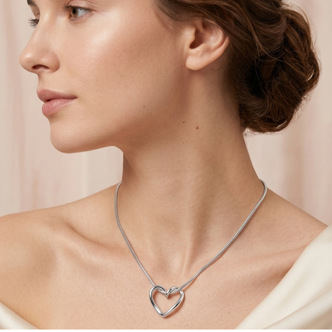 Everlasting Silver Infinity Heart Pendant