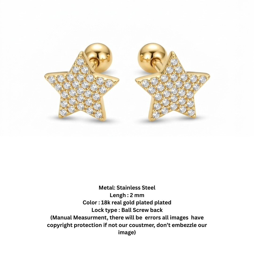Star shaped studs D544