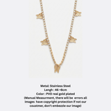 Golden Mariposa Tennis Necklace