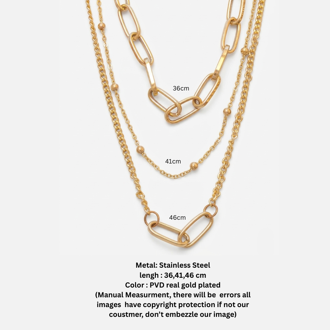 The Milan Layered Link & Bead Set