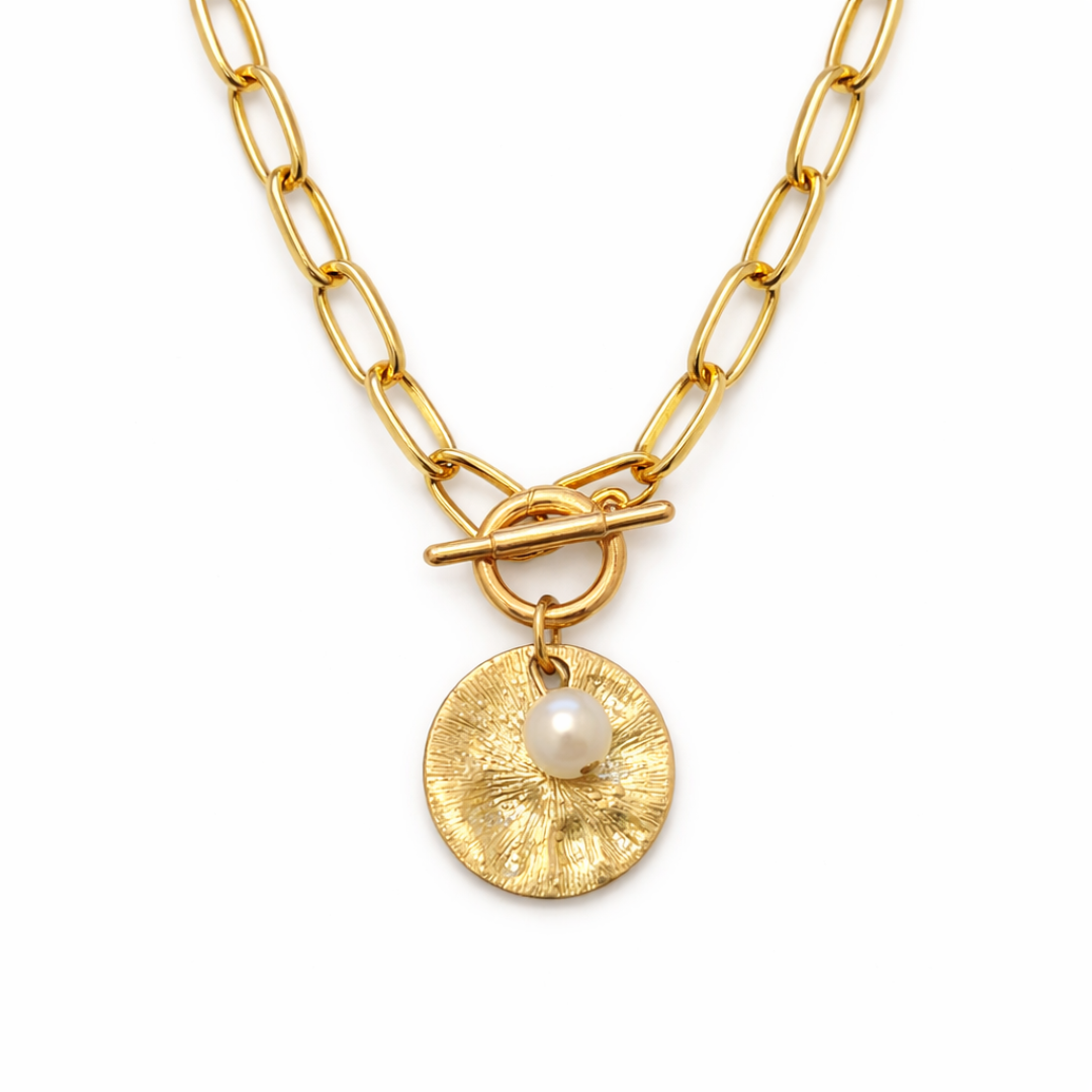 The Aurora Sunburst Toggle Necklace