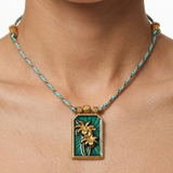 Emerald Bloom Charm Pendant