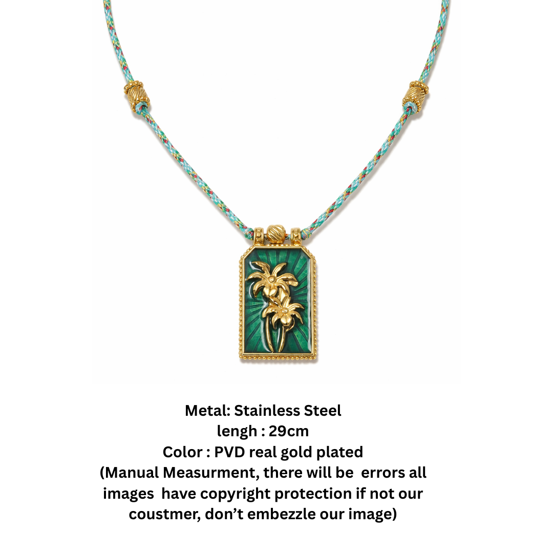 Emerald Bloom Charm Pendant