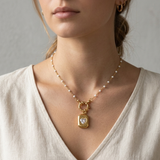 Gold Signet Heart Pendant