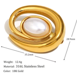 The Celestial Orbit Pearl Brooch