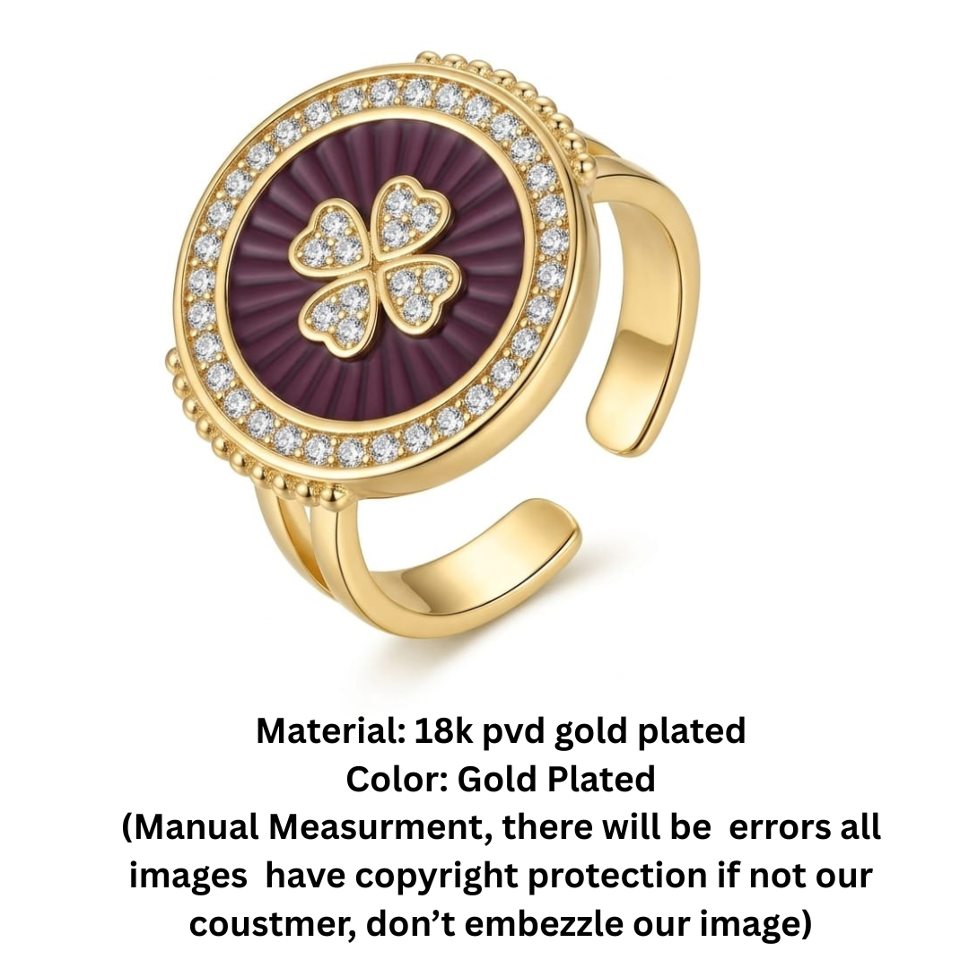 The Empress Clover Halo Ring