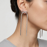 Ribbon Snake Chain Earrings