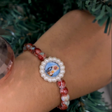 Divine Trinity "Maharaj-ji" Protection Bracelet | Evil Eye & Marbled Glass Spiritual Jewelry