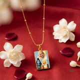 18K Gold Plated Guruji, Lord Shiva & Guru Nanak Dev Ji Divine Blessing Pendant Necklace