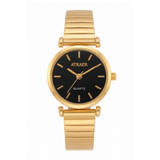 Sophisticated Minimalism: The Petite Gold & Black Dial Watch