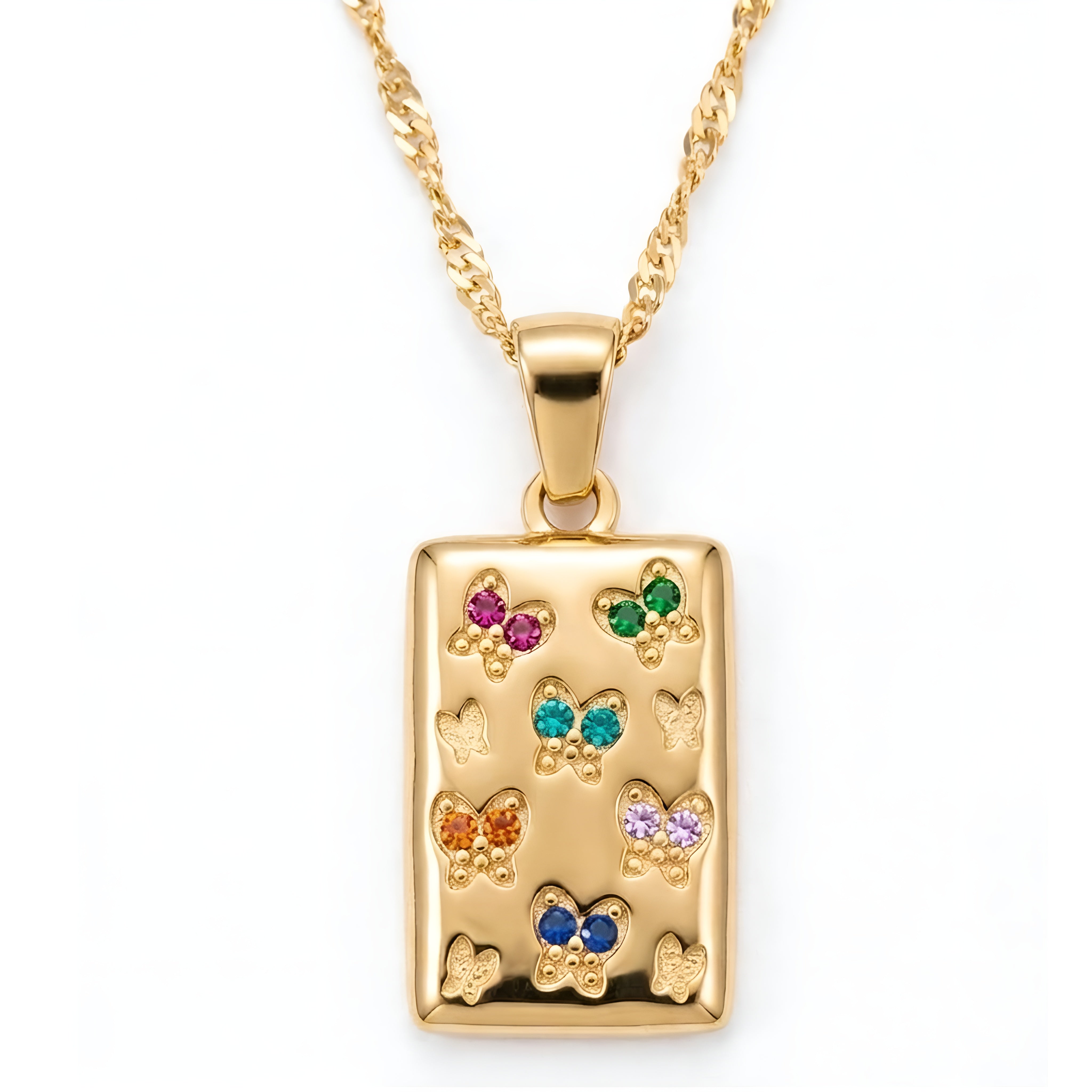 Multi coloured butterfly Pendant