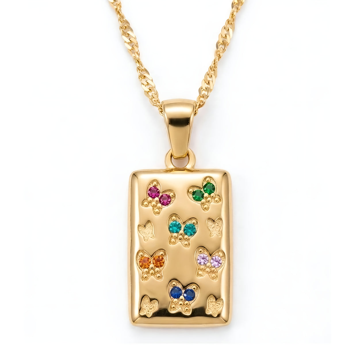 Multi coloured butterfly Pendant