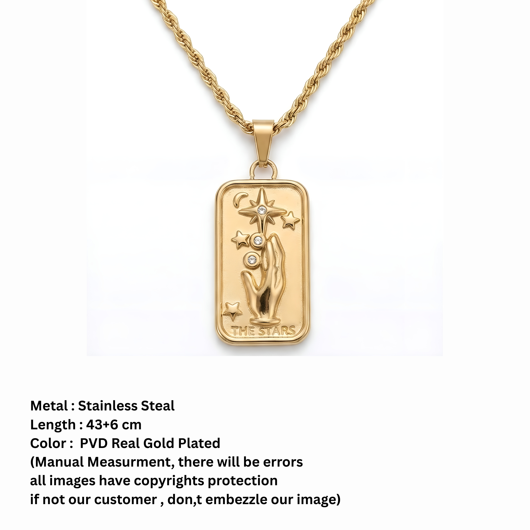 The stars tarrot card necklace