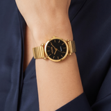 Sophisticated Minimalism: The Petite Gold & Black Dial Watch