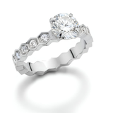 silver plated glass ring