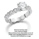 silver plated glass ring