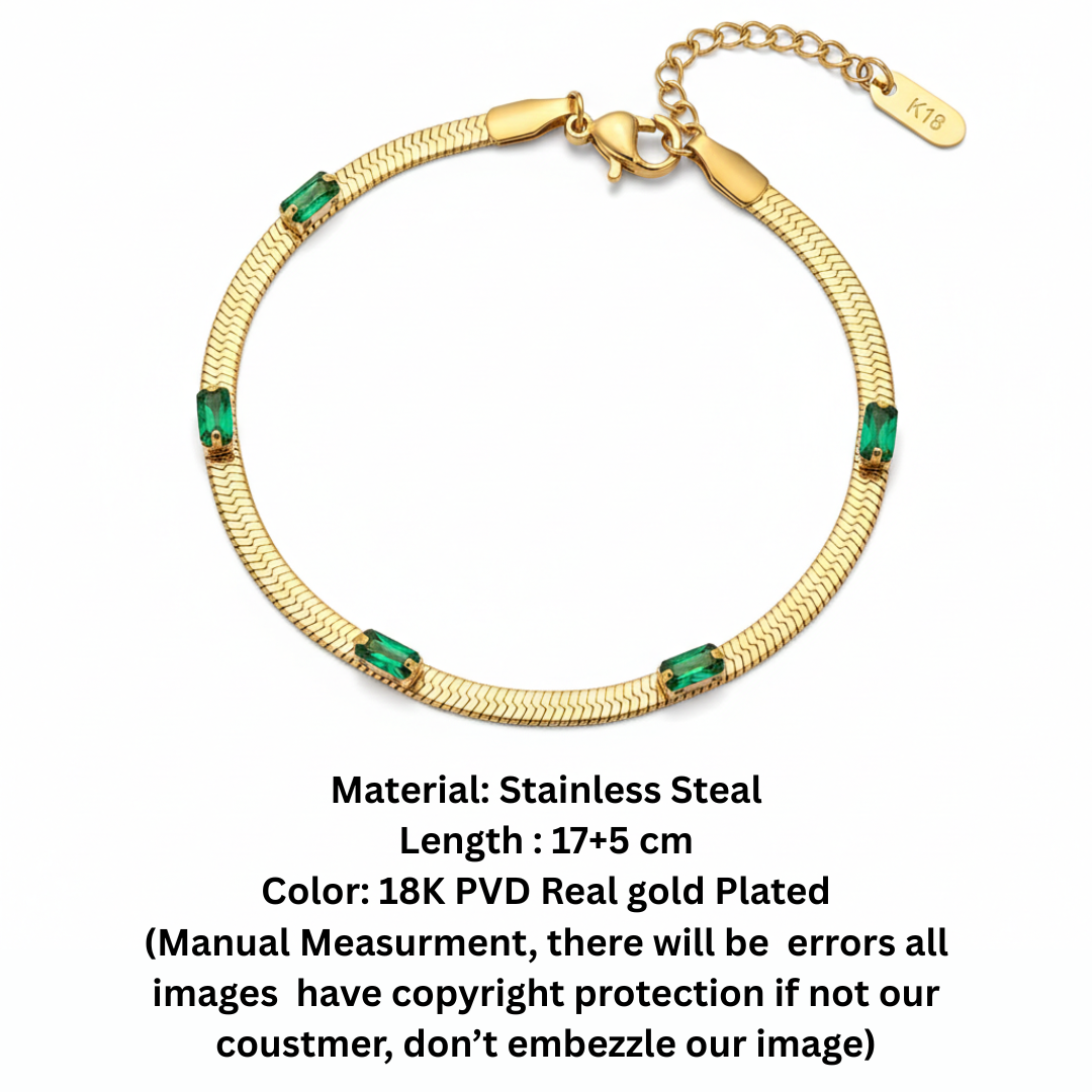 Emerald studded bracelet