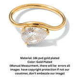 Almond shaped ring