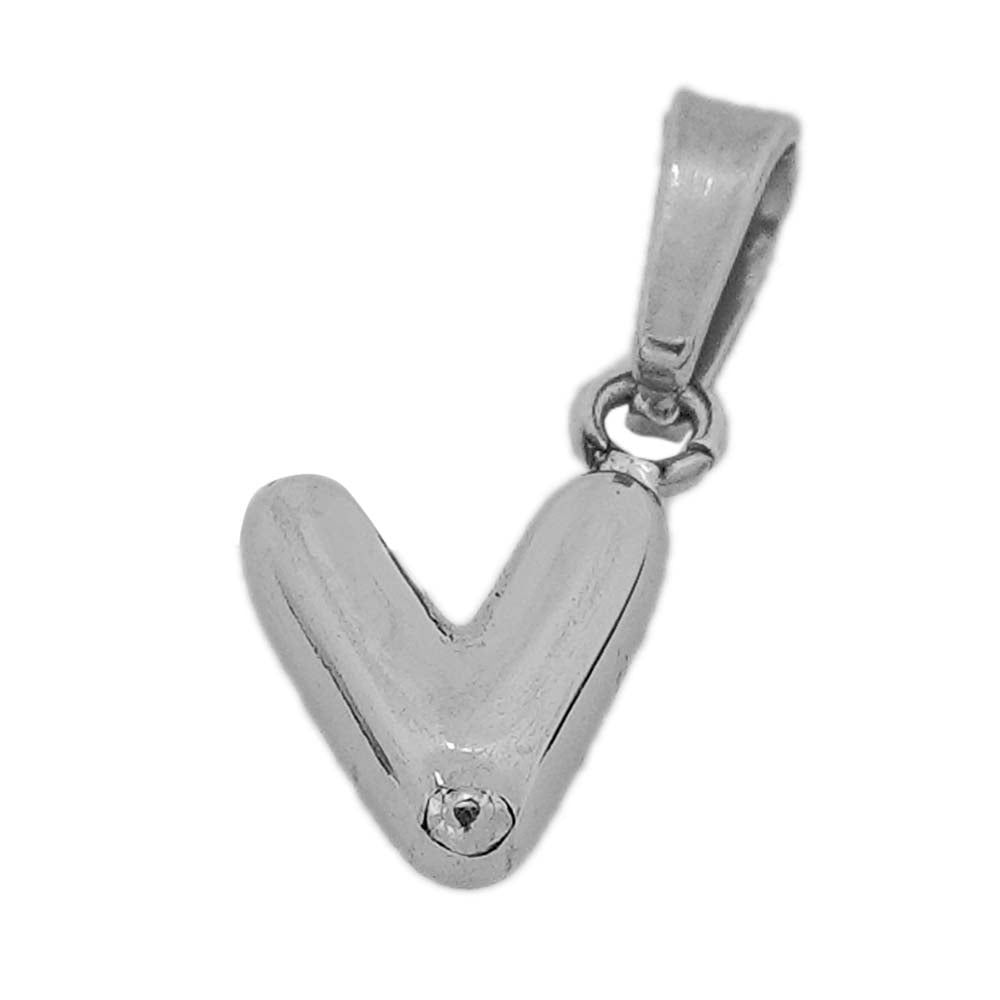 18k platinum alphabets - V image