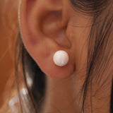 pink pearl studs image 3