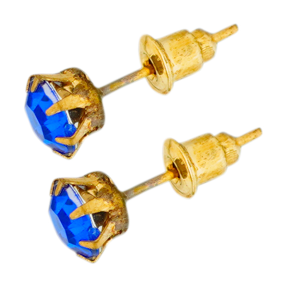 royal blue zircon studs D1115 image 1