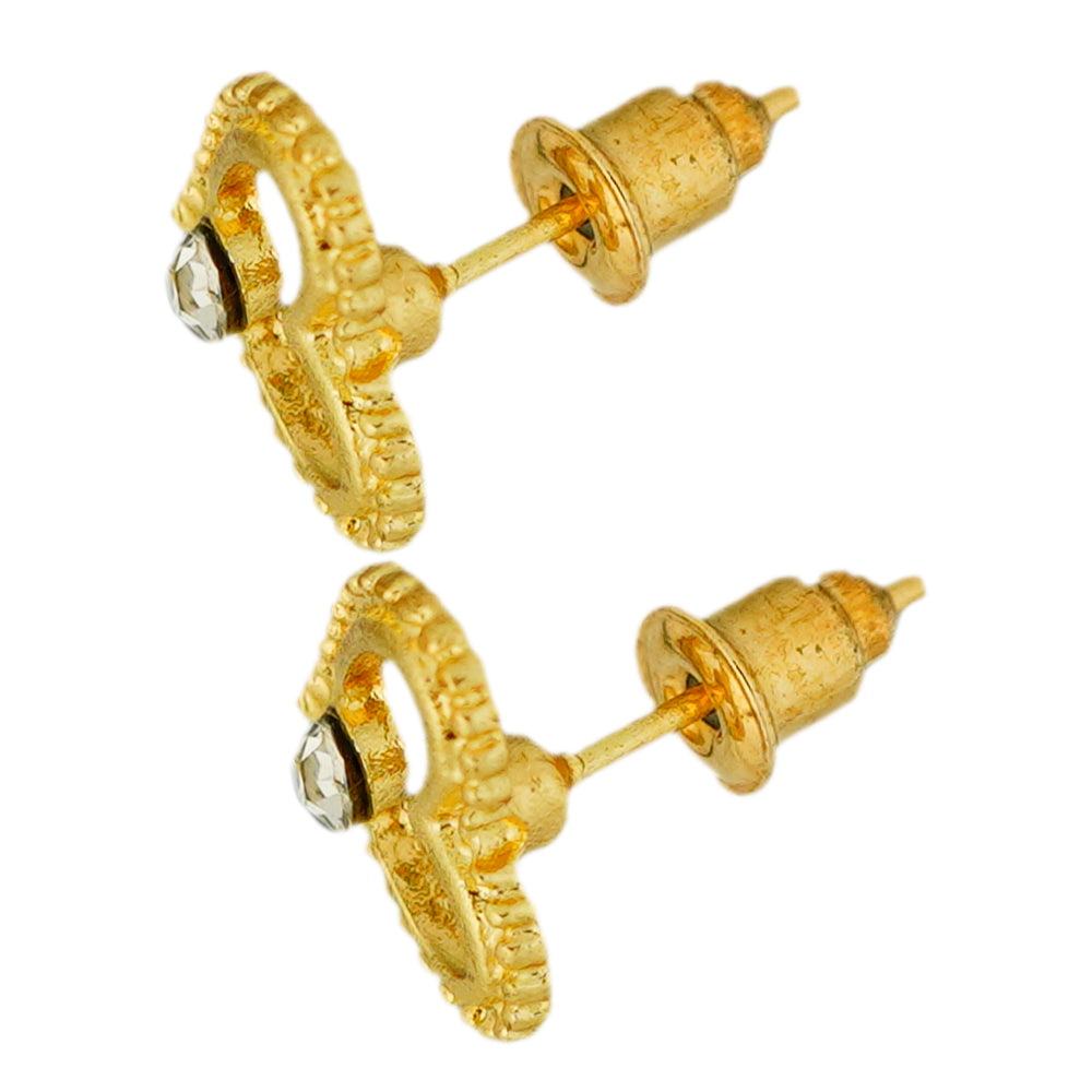 heart zircon studs image 1