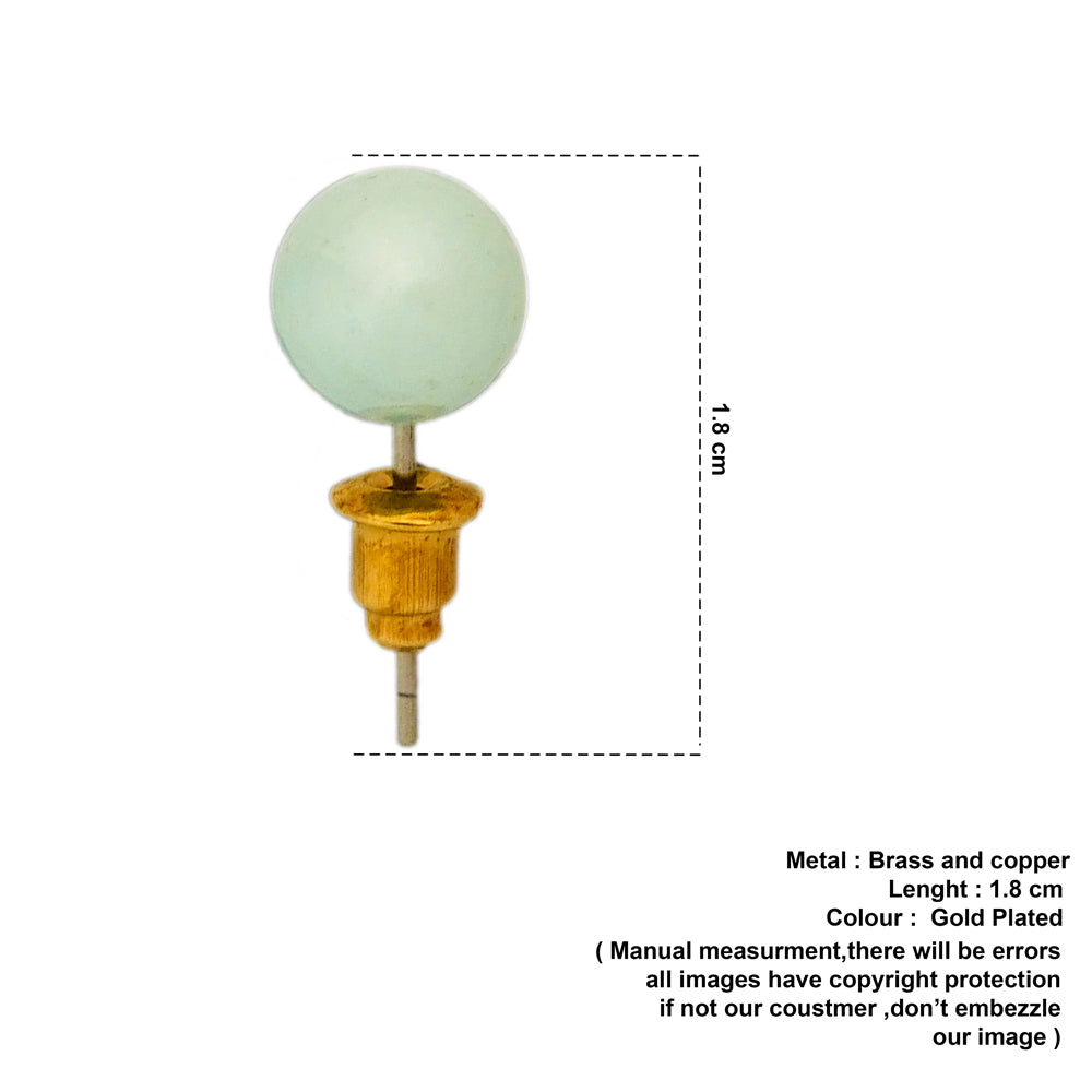 cyan pearl studs image 1