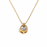 "Eternal Glow" Oval Crystal Solitaire Necklace